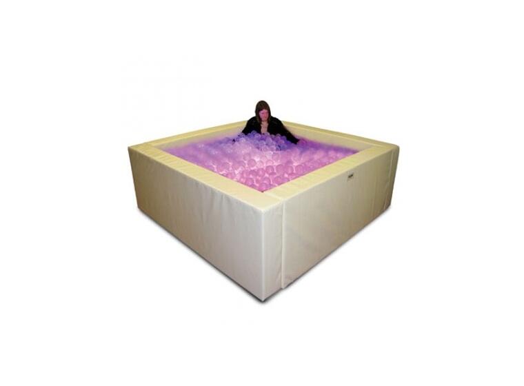 Ballbasseng med vibrasjon/lys 217x217x72,5 cm - med baller 