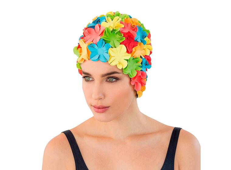 Fashy badehette med blomster Blomster i 5 farger 