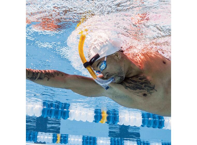 FINIS Original Swimmer's Snorkel sr Gul frontsnorkel til svømmeteknikk 