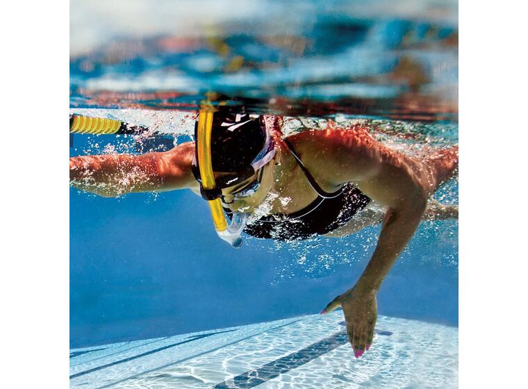 FINIS Original Swimmer's Snorkel sr Gul frontsnorkel til svømmeteknikk 