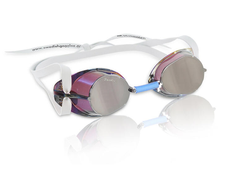 Monterbar Svømmebrille Metallic Malmsten | Sølv speillinse 