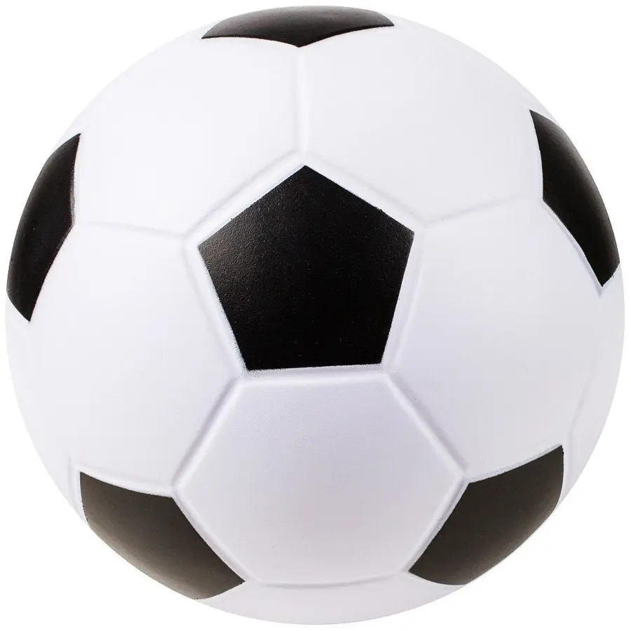 Fotball i PU-skum 20 cm svart/hvit Myk fotball i størrelse 3 