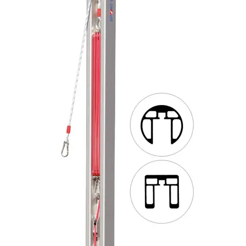 Voleyballstolpe Reservestrammer Standard profil 80x80mm eller ø 83mm