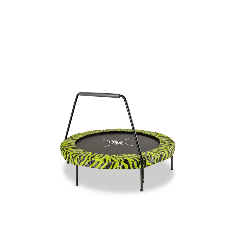 EXIT Tiggy junior trampoline med stang 140 cm | Svart / Grønn 