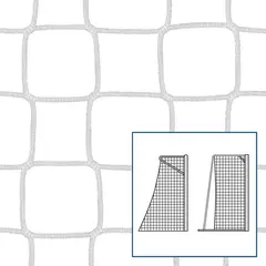 Nett h&#229;ndball/fotballm&#229;l 3x2 m 1 par | Hvit | 80/100 | 4 mm | M100