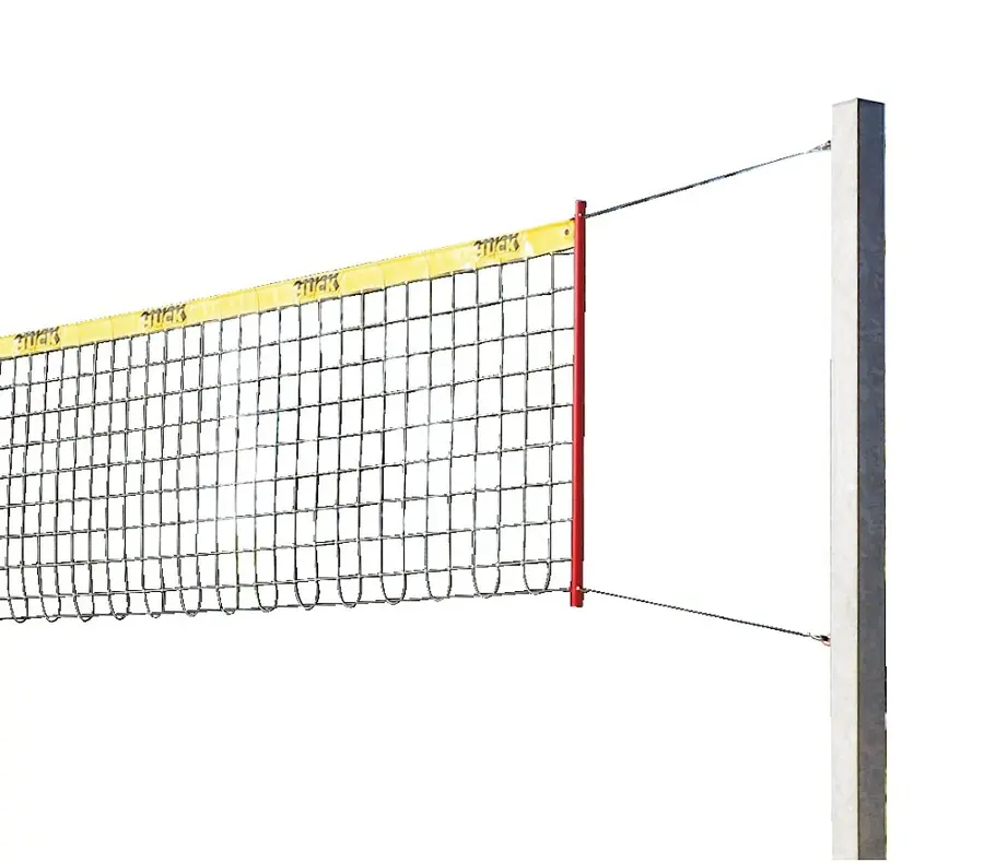 Sandvolleyball-sett Stabil Plastbelagt vaiernett | Polstret stolper 