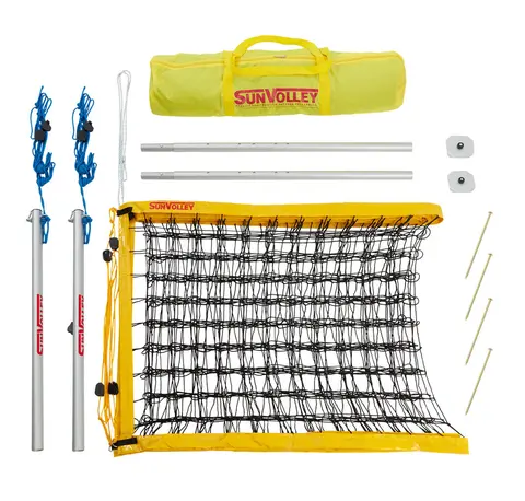 Sandvolleyball-sett SunVolley Standard- Nett 8,5 m | Stolper | Bag