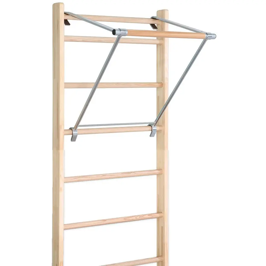 Ribbevegg med pull-up stang 230 cm 1 seksjon | Avstand 25,2 cm | Ask 