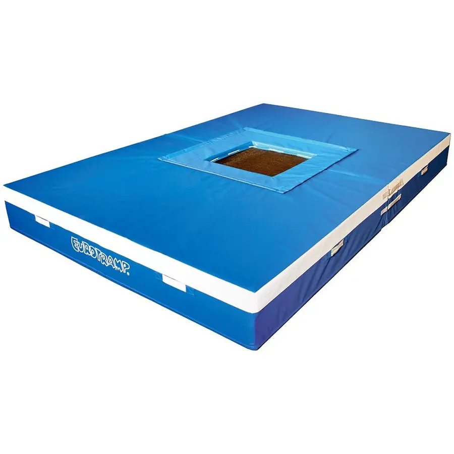 Nedsprangsmatte med trampoline 300x200x30 cm 