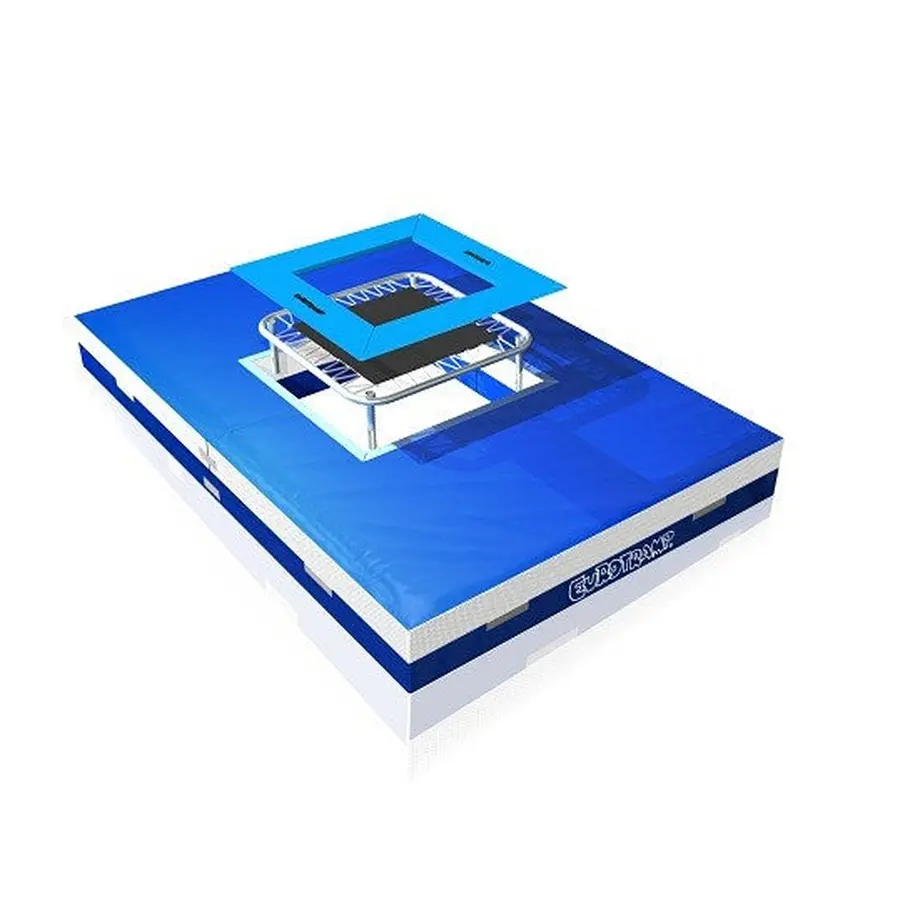 Nedsprangsmatte med trampoline 300x200x30 cm 