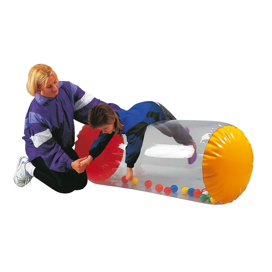 Terapirulle Airkraft med baller 65 cm gjennomsiktig og luftfylt pølle 