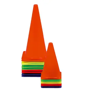 Markeringskjegler 10 stk | 37 cm Sett med 10 kjegler i assorterte farger