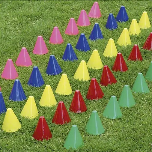 Markeringskjegler 50 stk | 7,5 cm Sett med 50 kjegler i assorterte farger 