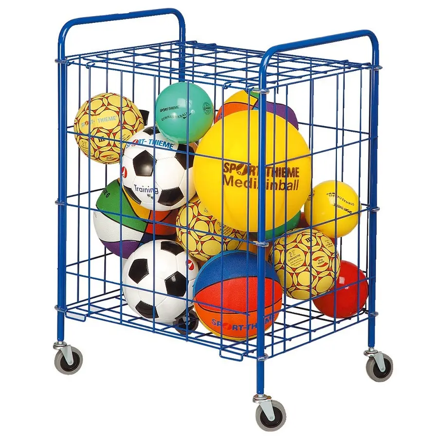 Oppbevaringsvogn stål 70x55x94 cm Oppbevaring til baller og utstyr 