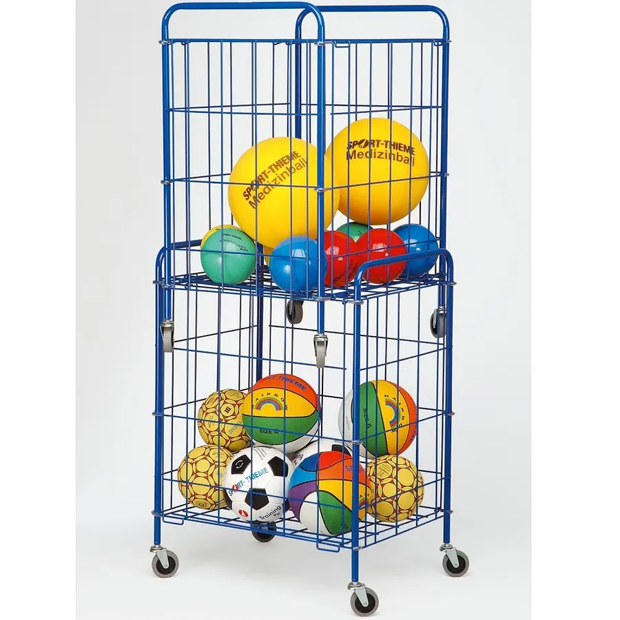 Oppbevaringsvogn stål 70x55x94 cm Oppbevaring til baller og utstyr 