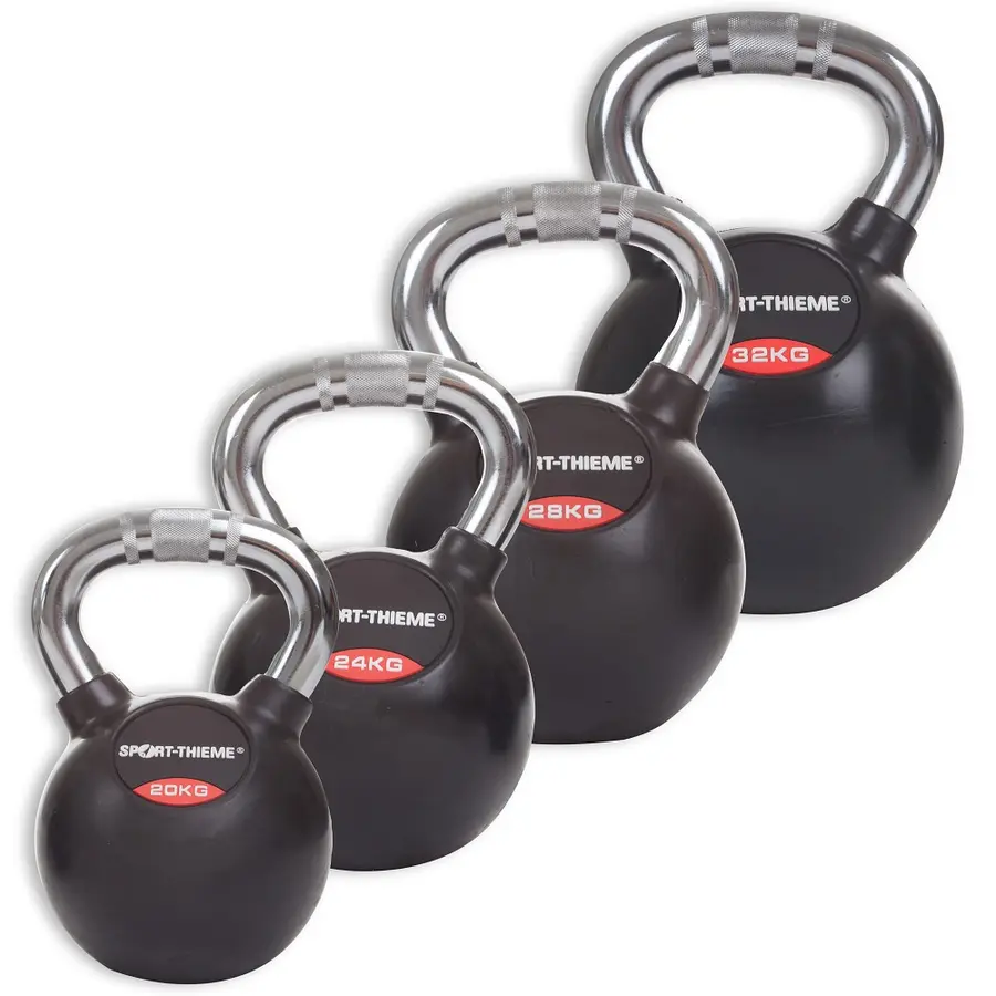 Kettlebells Gummiert Riflet Grep 4 stk | 20 til 32 kg 