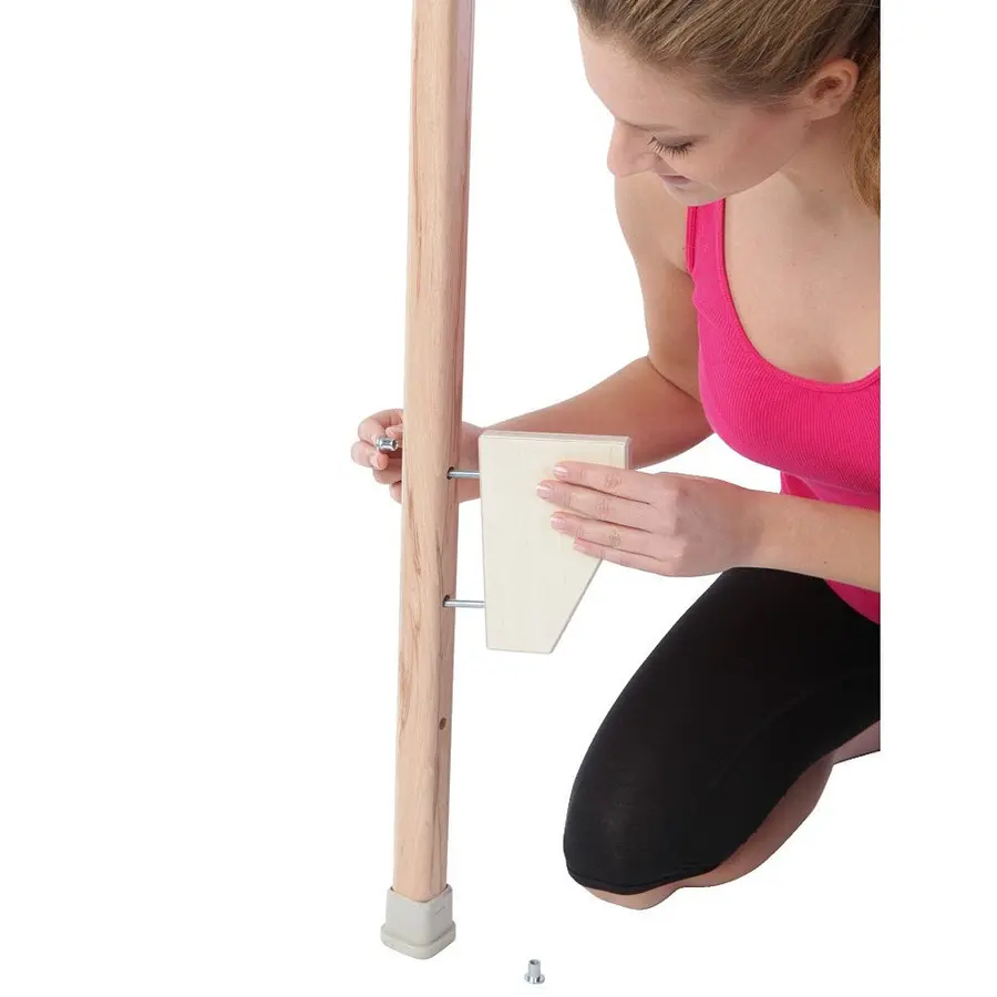 Stylter av tre 140 cm, 1 par Justerbare fotstøtter 