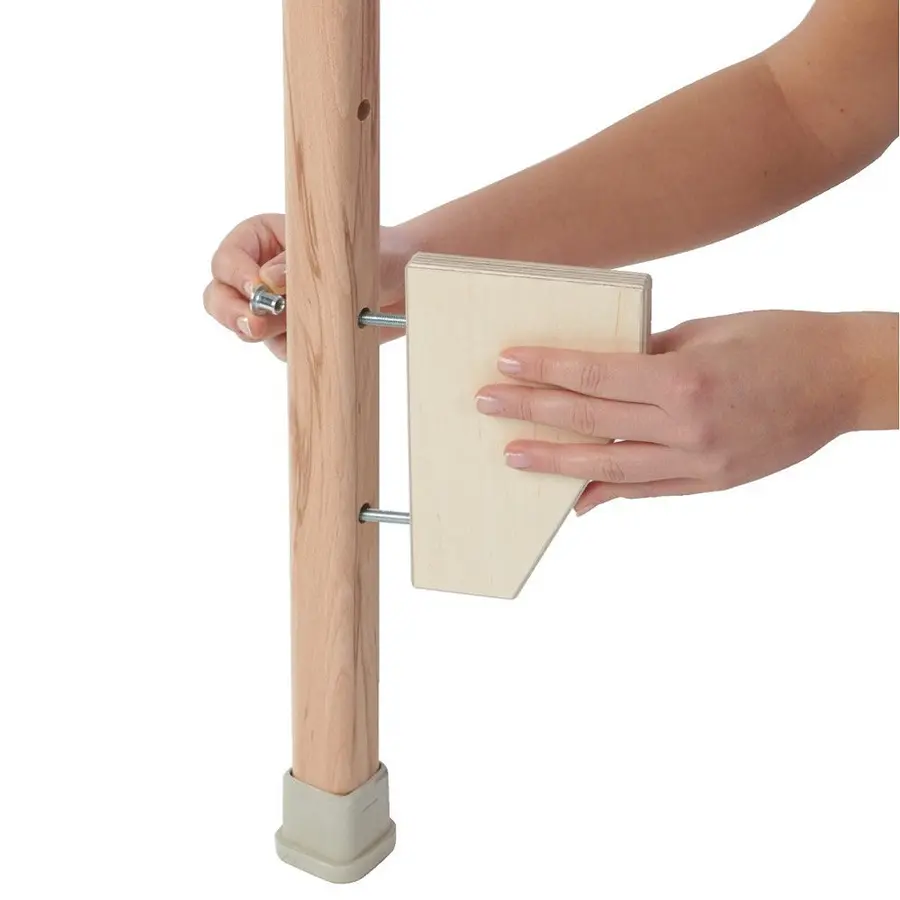 Stylter av tre 140 cm, 1 par Justerbare fotstøtter 