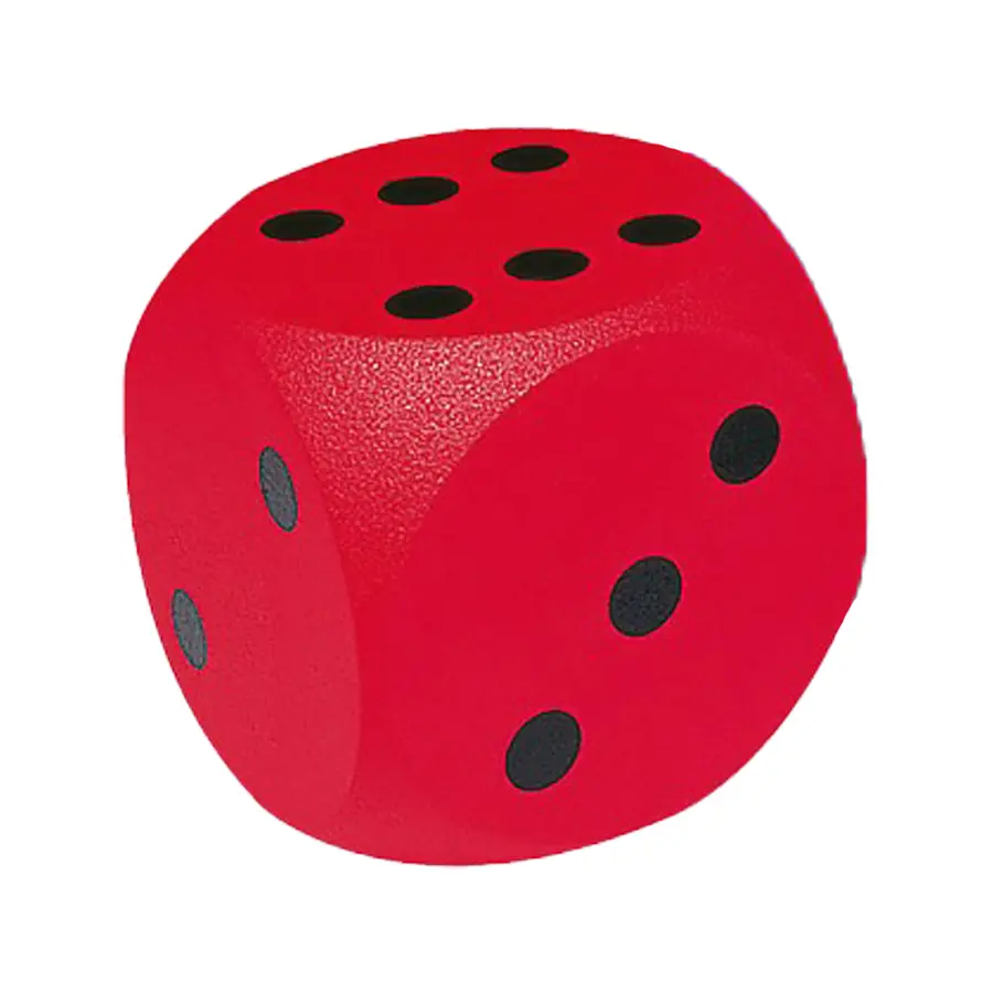 Terning Volley i skum med trekk 1 stk | rød | 30 x 30 cm 