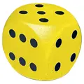 Terning Volley i skum med trekk 1 stk | gul | 40 x 40 cm