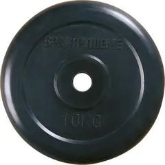 Vektskive Gummiert 10 kg sort Hull: 30 mm