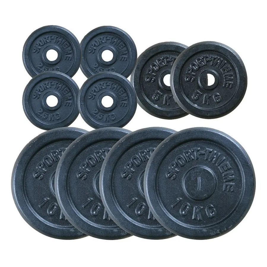 Vektpakke Støpejern 60 kg | 30mm 4x 10 kg | 2x 5 kg | 4x 2,5 kg 