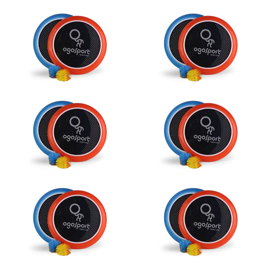 Ogo Sport Disksett - 12 plater 6 baller 6 sett | Ballspill til fritid og skole 