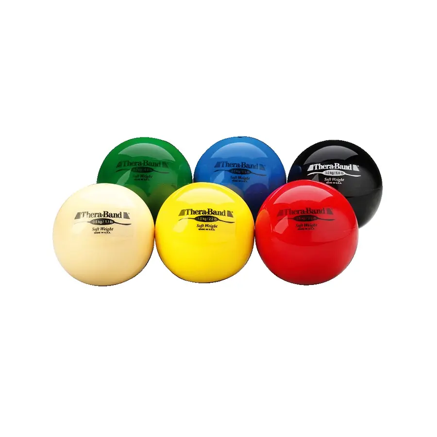 Vektball TheraBand sett | 6 stk. Fra 0,5 kg til 3 kg 