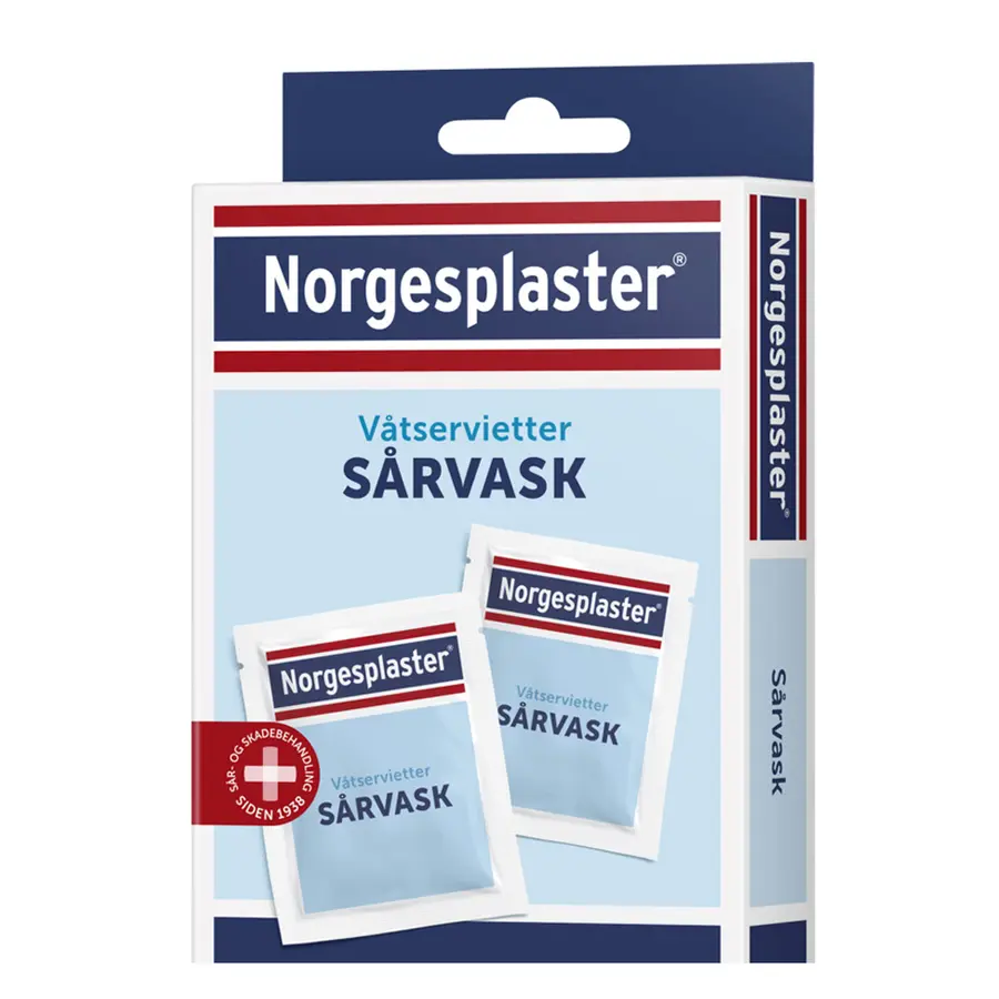 Sårvask våtservietter | 10 stk Våtservietter til sårvask 