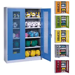 Oppbevaringsskap type 3 | 5 hyller Perforerte dører | 193x156 cm