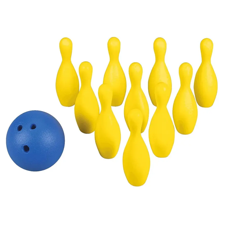 Bowlingsett i skum 30 cm bowlingkjegler og bowlingkule 