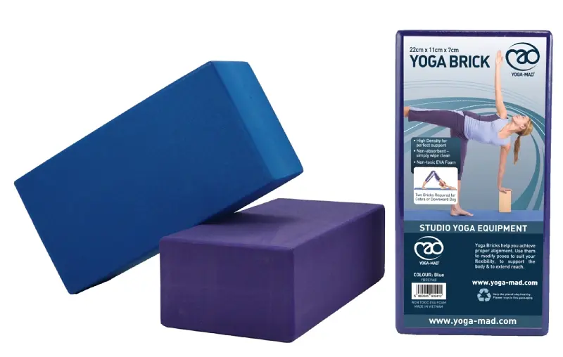Yogablokker i EVA skum - 30 stk 220 x 110 x 70 mm | Blå 