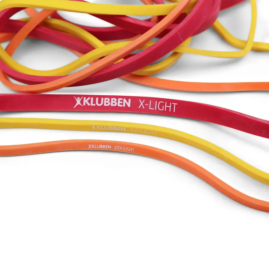 Powerband - lang, rund treningsstrikk 1 stk. | Ultra lett | Oransje 