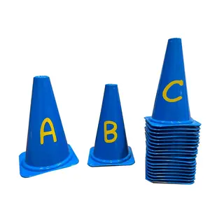 Markeringskjegler med bokstaver | 23 cm 26 kjegler med bokstaver A-Z