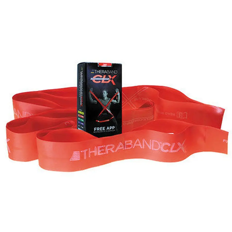 TheraBand CLX 11 Loops treningsstrikk Medium |  Rød 