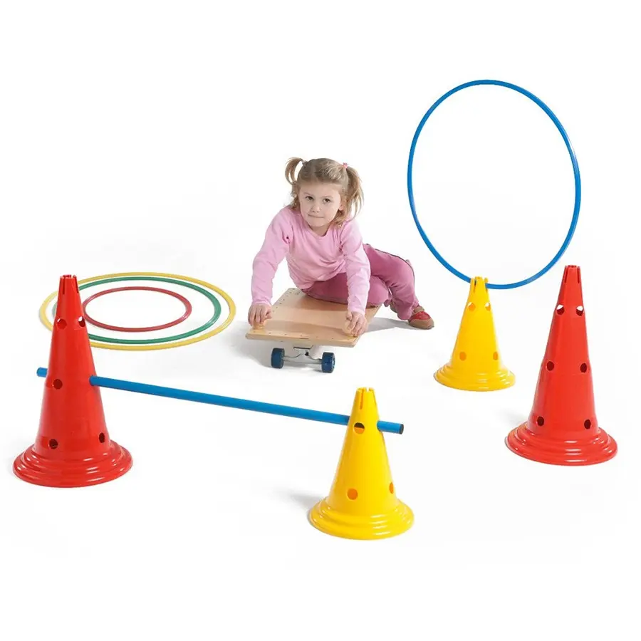 Markeringskjegle Multi med hull | 30 cm 1 stk gul kjegle 