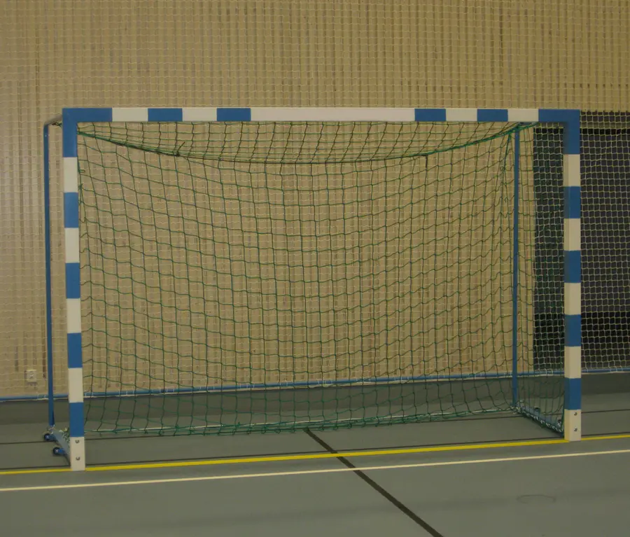 Håndballmål 3x2m hvit/blå 1 stk | foldbare nettbøyler m/nett 
