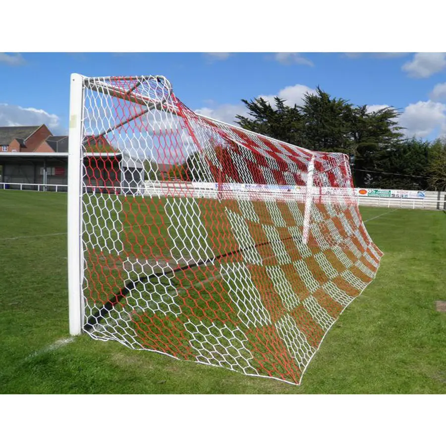 Nett 11'er fotballmål 750x250 cm 80/200 | 3,5 mm | hexagon | rød/ hvit 