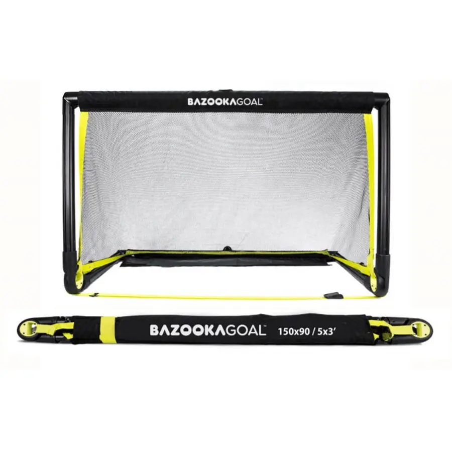 BazookaGoal XL | 150X90 cm |  2 stk 3v3 Fotballmål - Sammenleggbart minimål 