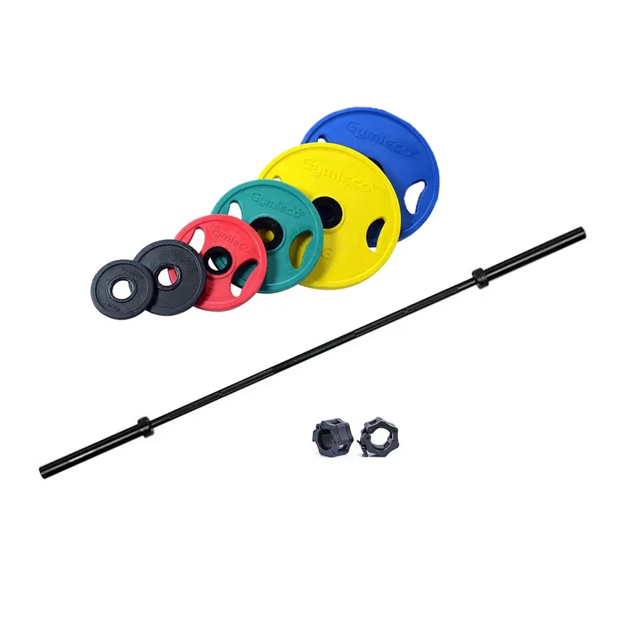 Vektsett Gymleco Olympisk 95 kg Vektstang 220 cm, vektskiver og låser 