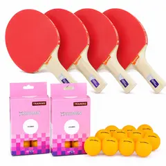 Bordtennispakke Klubben 4 racketer | 12 bordtennisballer