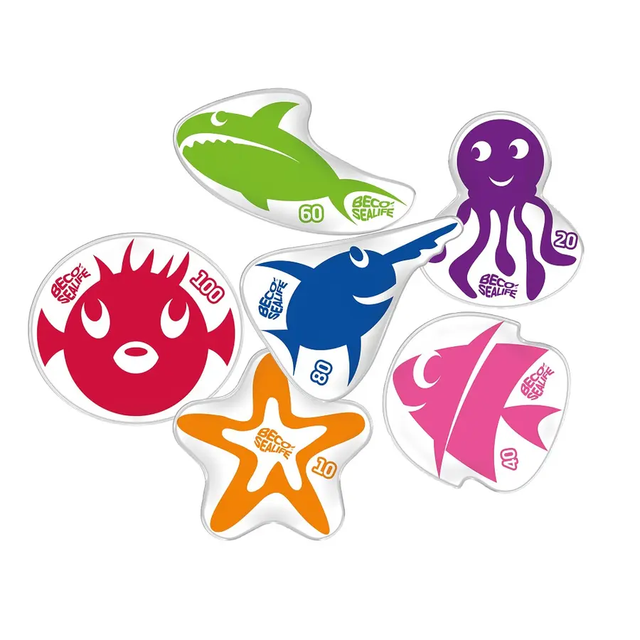 Dykkeleker Beco-Sealife 6 stykk dykkedyr 