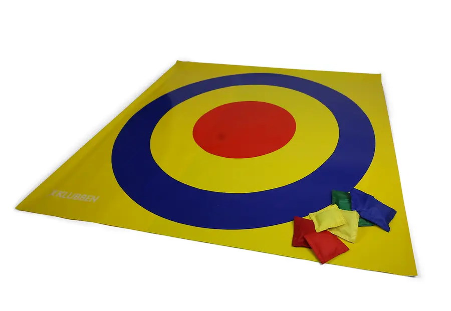 Matte med blink og shuffle| 100 x 100 cm Inkludert 8 erteposer 