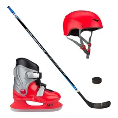Ishockey Utstyrspakke Hjelm | Sk&#248;yter | K&#248;lle | Puck