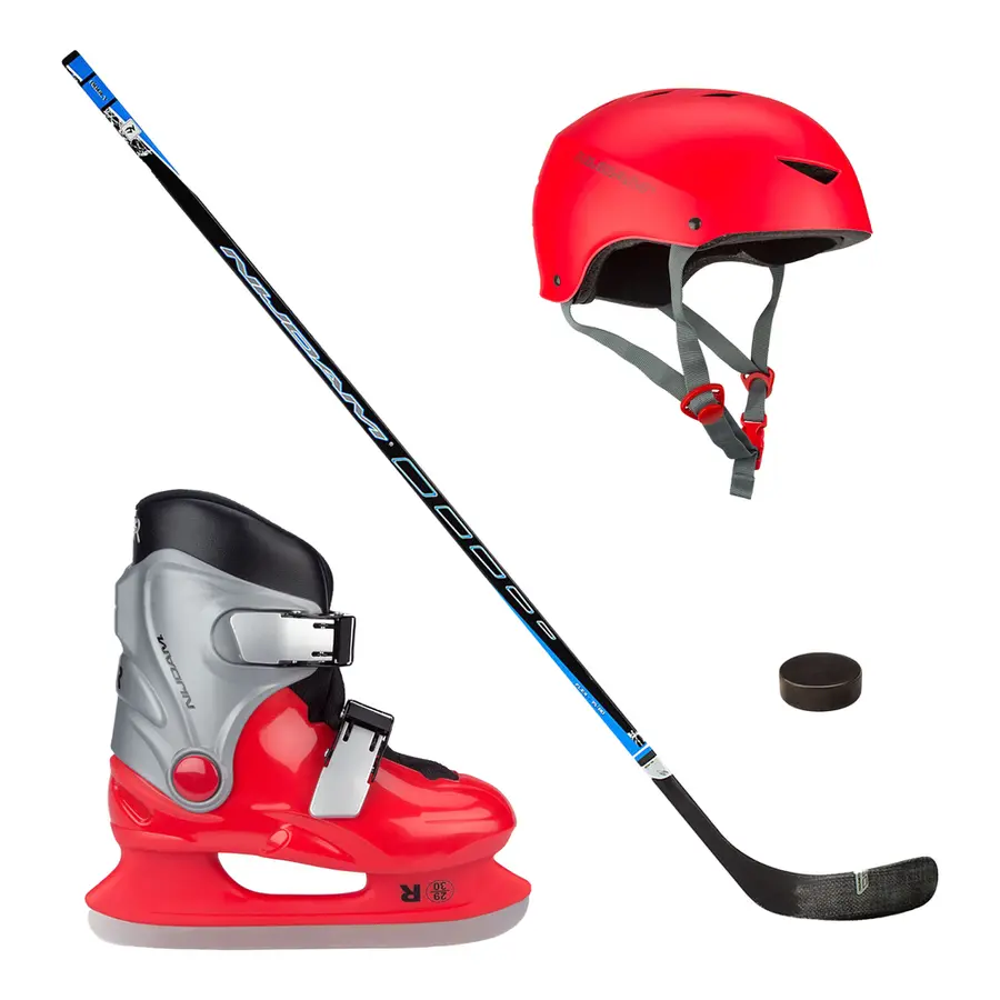Ishockey Utstyrspakke Hjelm | Skøyter | Kølle | Puck 