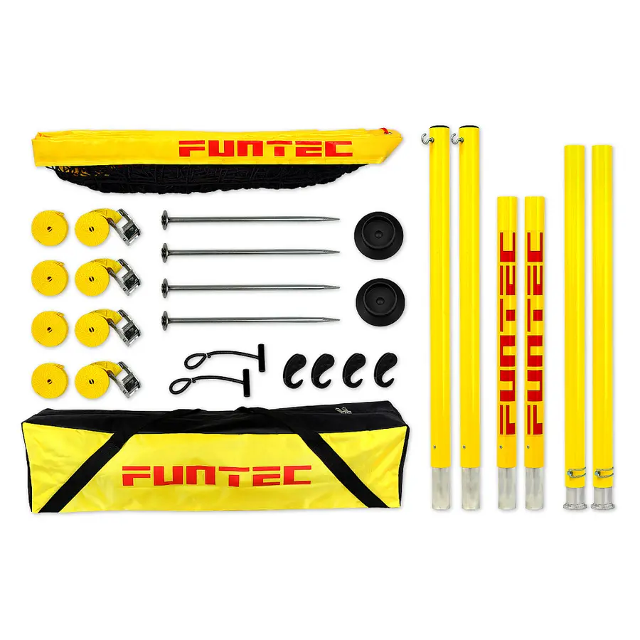 Sandvolleyball-sett Funtec Beach Pro Nett 8,5 m | Stolper | Bag 