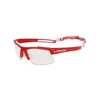 Innebandybriller Unihoc Energy Barn Beskyttelsesbriller | R&#248;d/Hvit