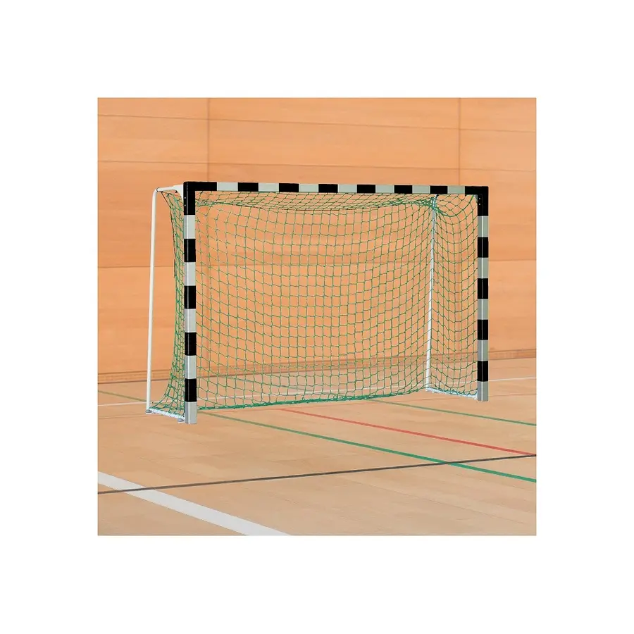 Håndballmål 3x2m | IHF-godkjent Svart/Sølv | Faste nettbøyler 