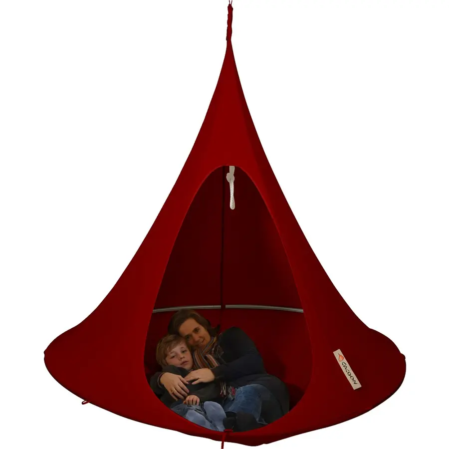 Hengehuske Cocoon - Rød - 180cm Genial hengekøye og gyngestol for alle 