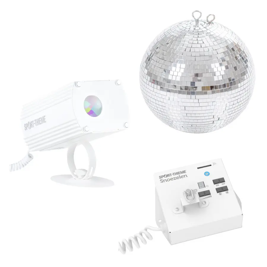 LED projektor med Speilball 30 cmD Inkludert Motor 